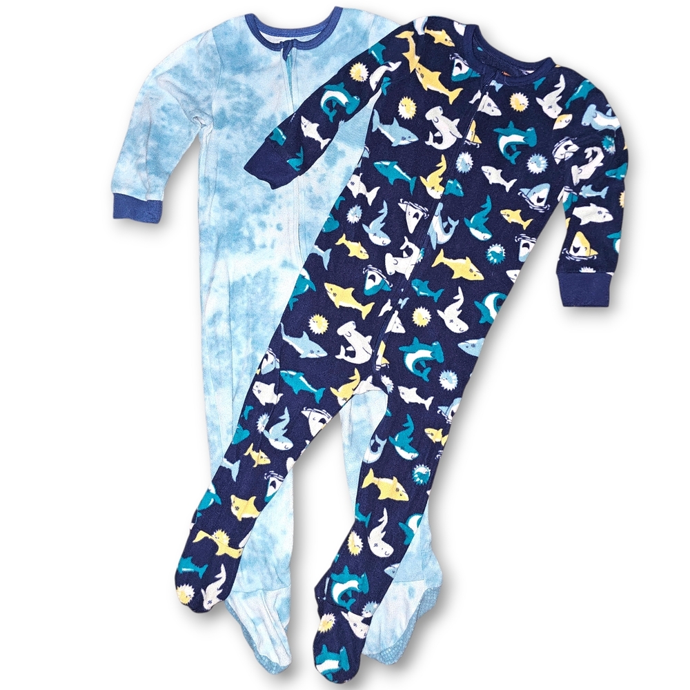 Jumping‎ Beans Toddler Shark Fleece Sleeper Set 2 Pack 24M